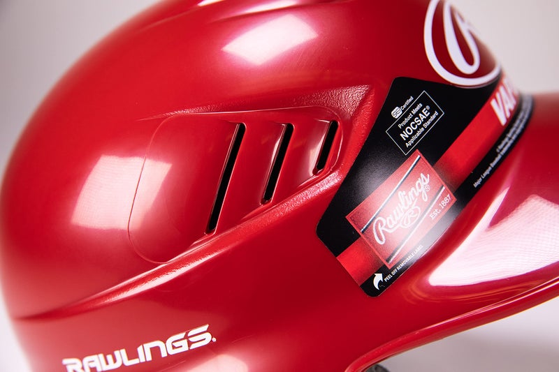 Rawlings | COOLFLO Batting Helmet | 6 1/2" - 7 1/2" One Size Fits Most | Scarlet - Image 3